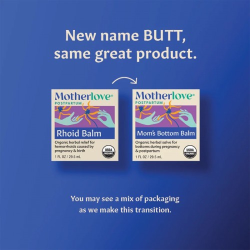 Motherlove Mom's Bottom Balm 1oz | Rhoid Balm | Made in USA | Organic herbal salve for bottoms during pregnancy & postpartum